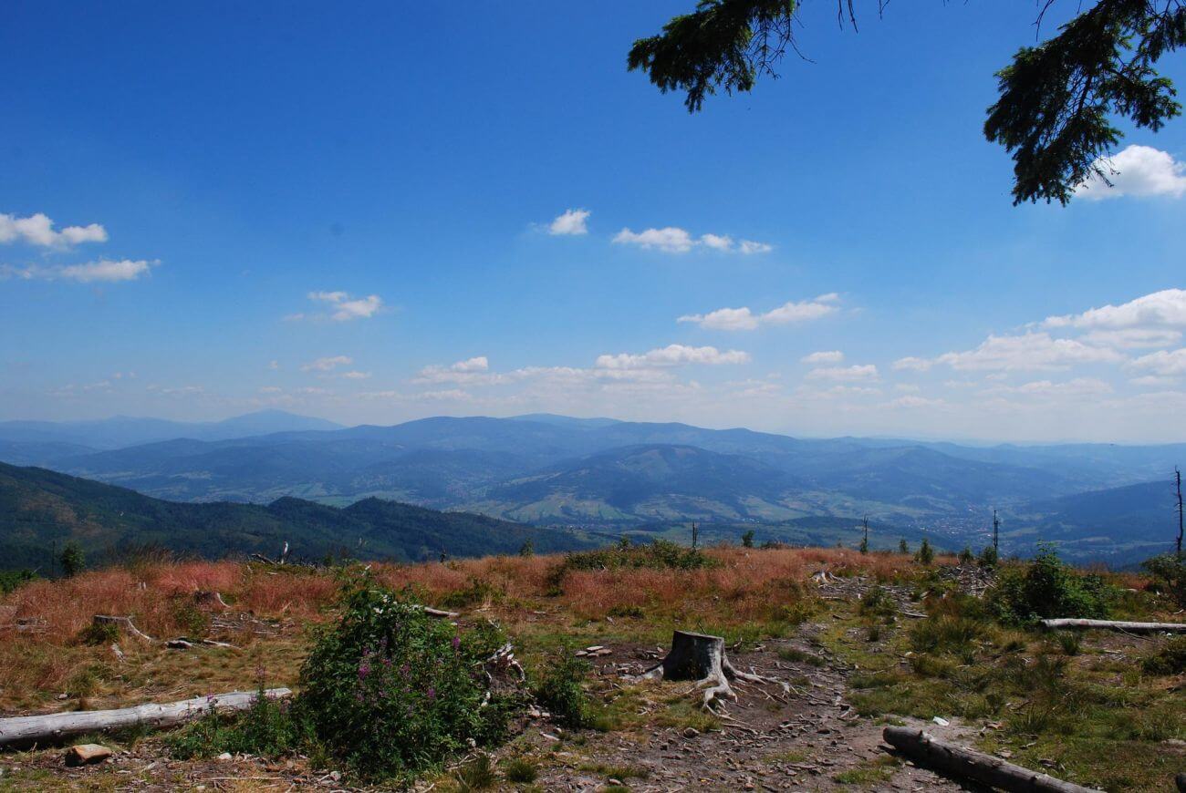 Barania Góra w Beskidzie Śląskim szlak na szczyt
