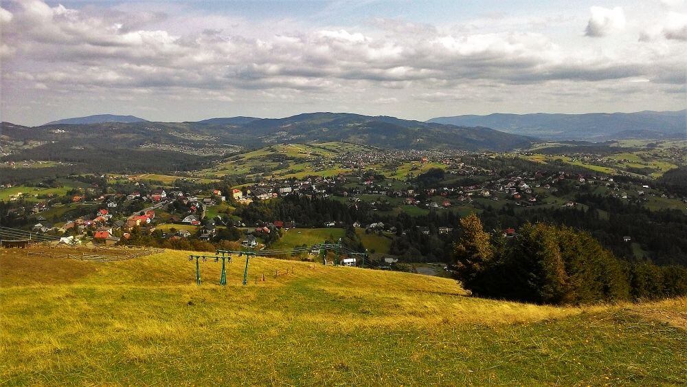 Ochodzita niesamowita panorama ze szczytu