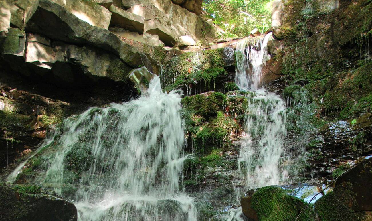 wodospad na potoku lubońskim