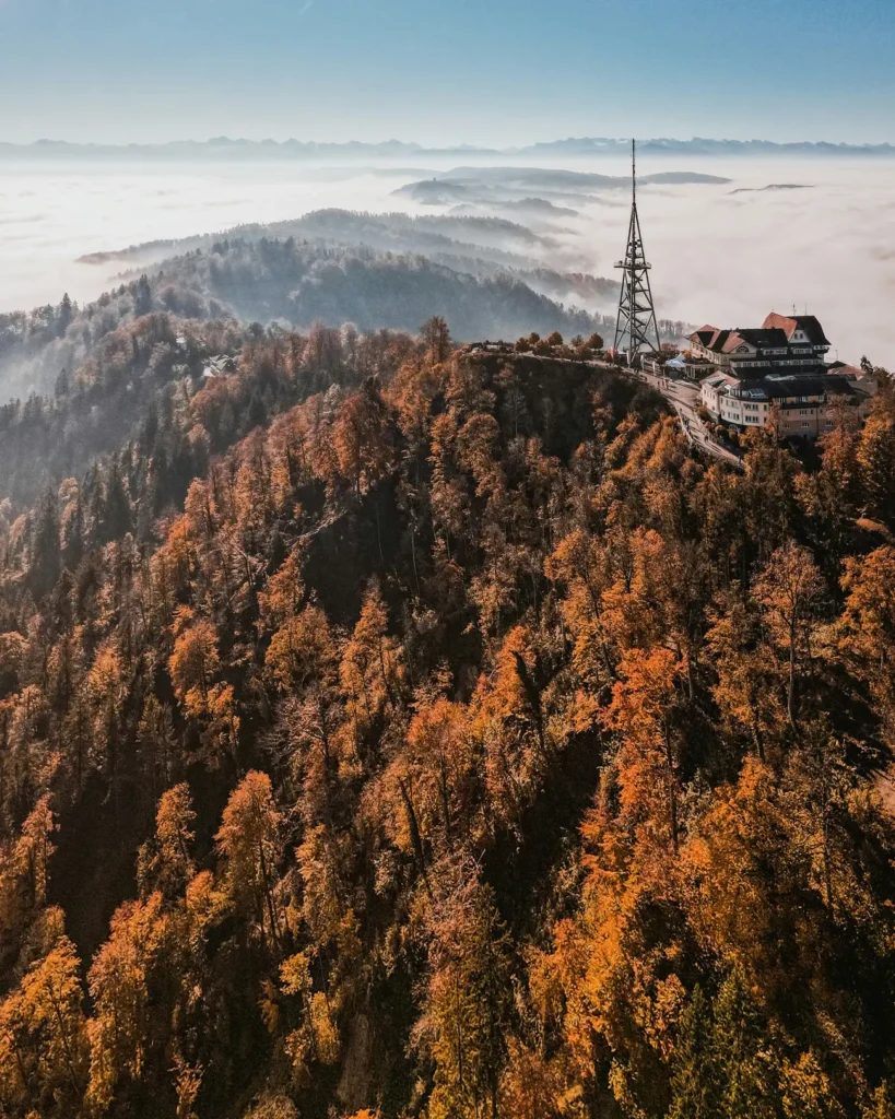 Üetliberg widok na szczyt góry