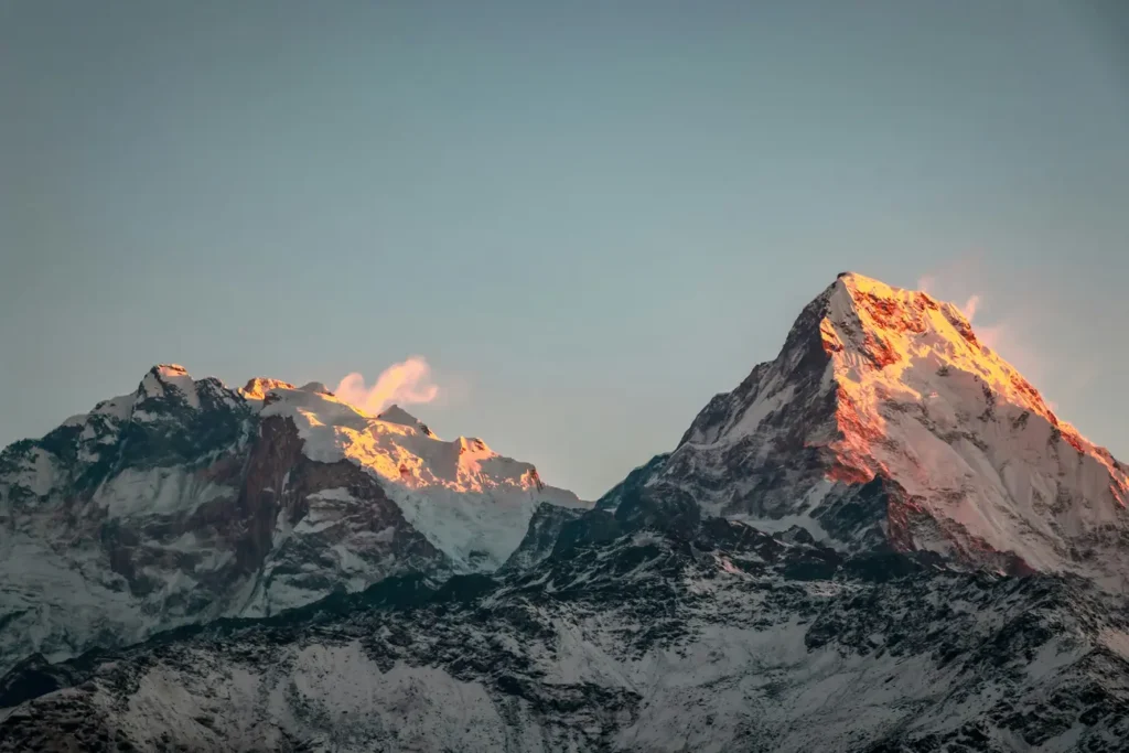 Annapurna szczyt o poranku