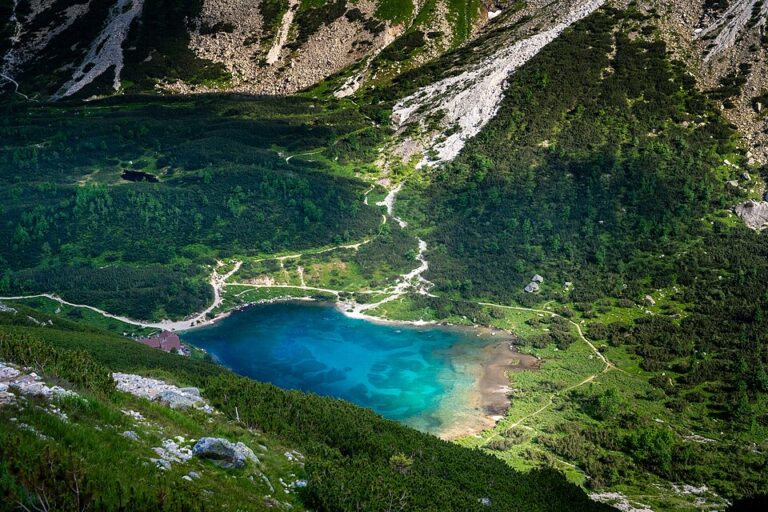 panorama zielonego stawu kieżmarskiego